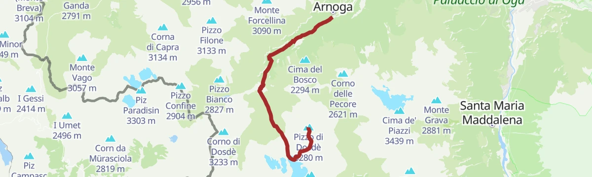 Route map: Pizzo Dosde'